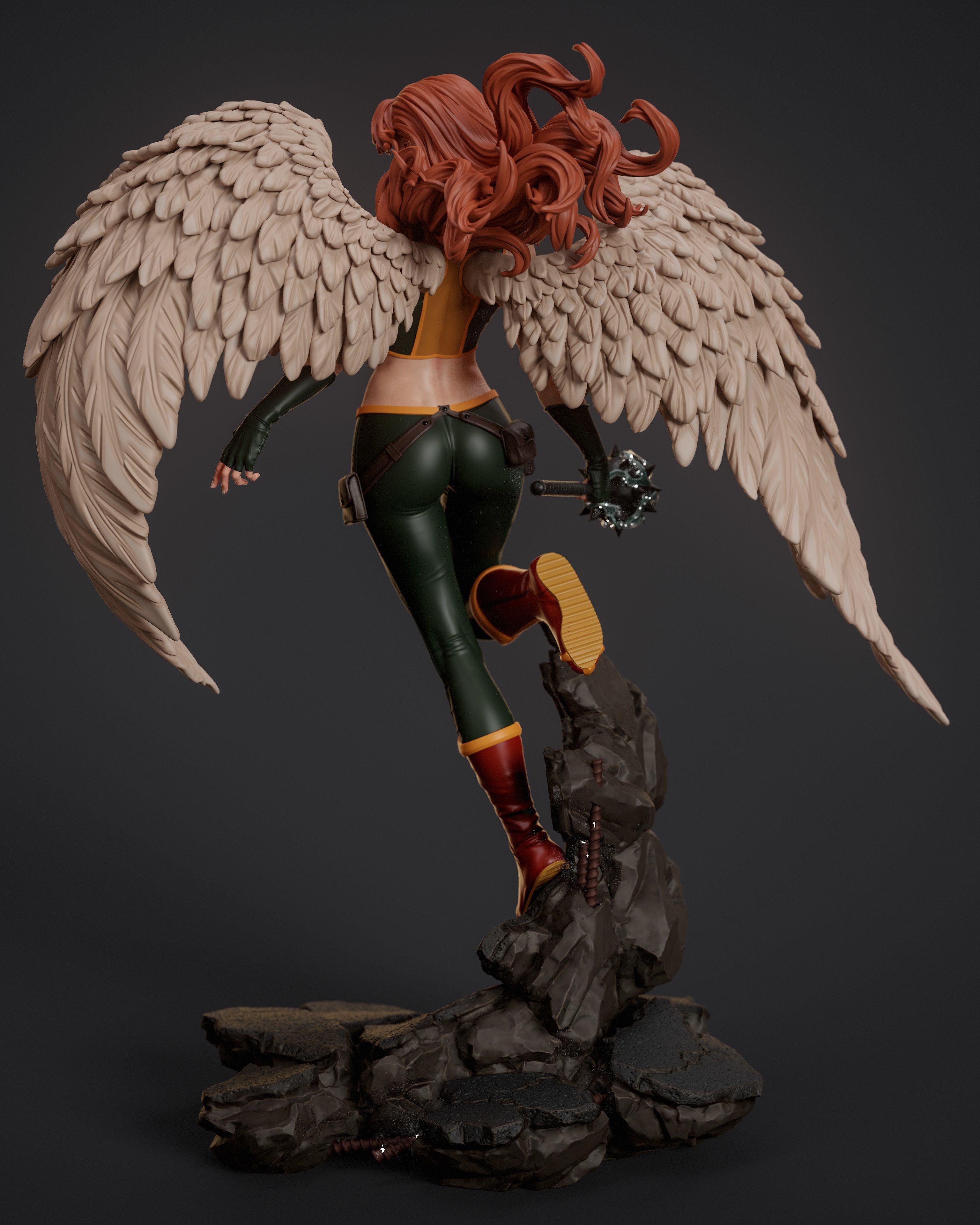 Hawkgirl 3D print model_10