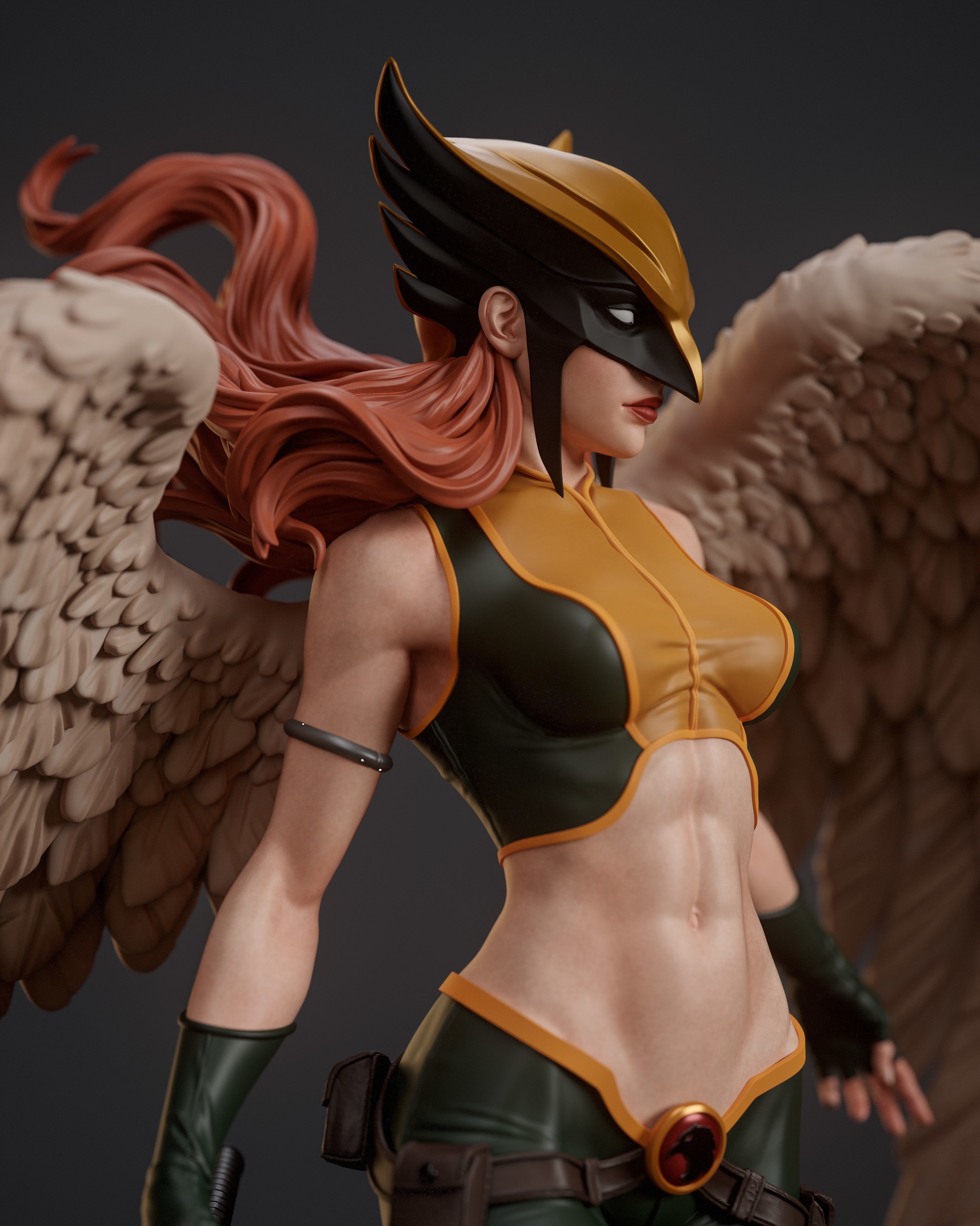 Hawkgirl 3D print model_4