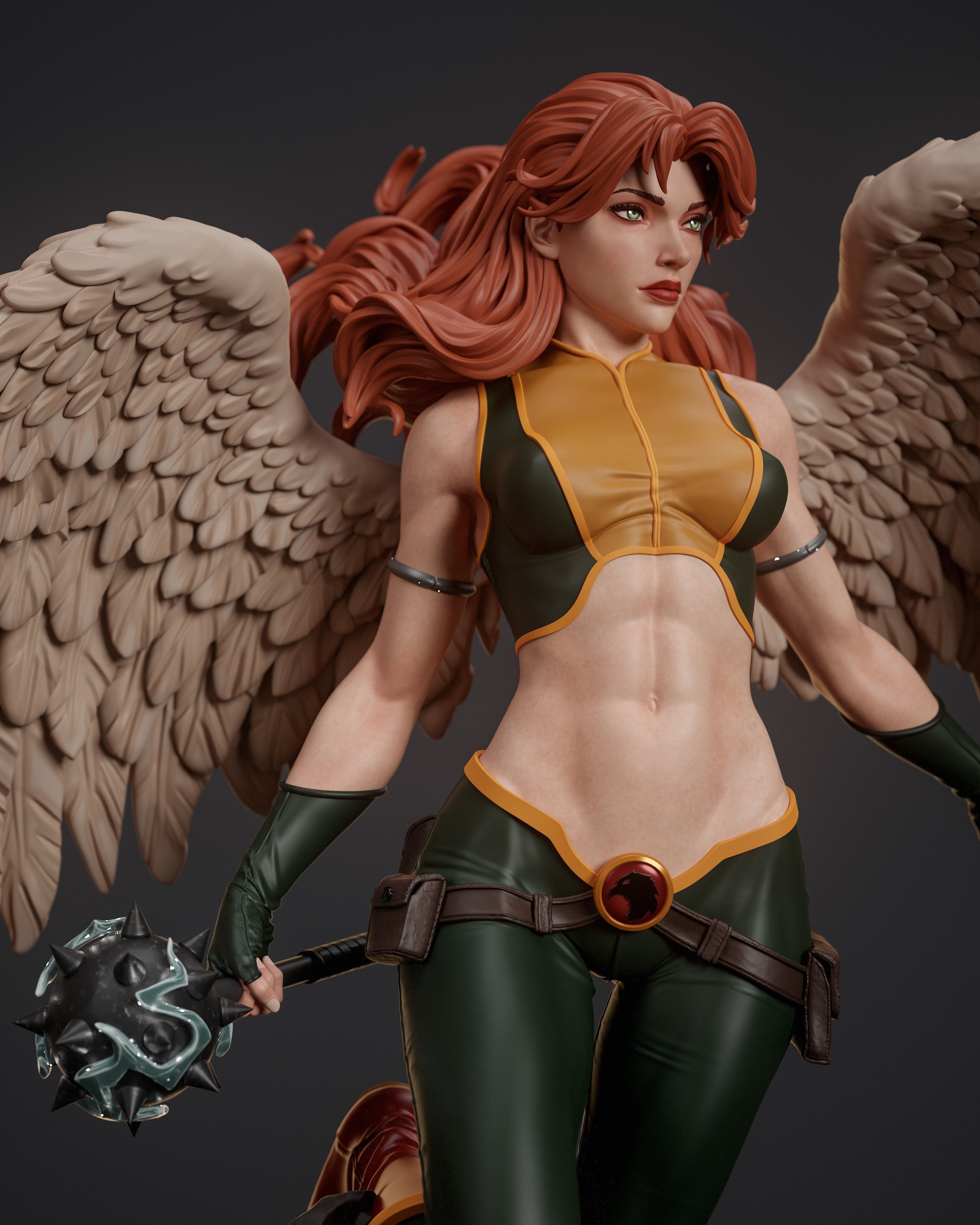 Hawkgirl 3D print model_3