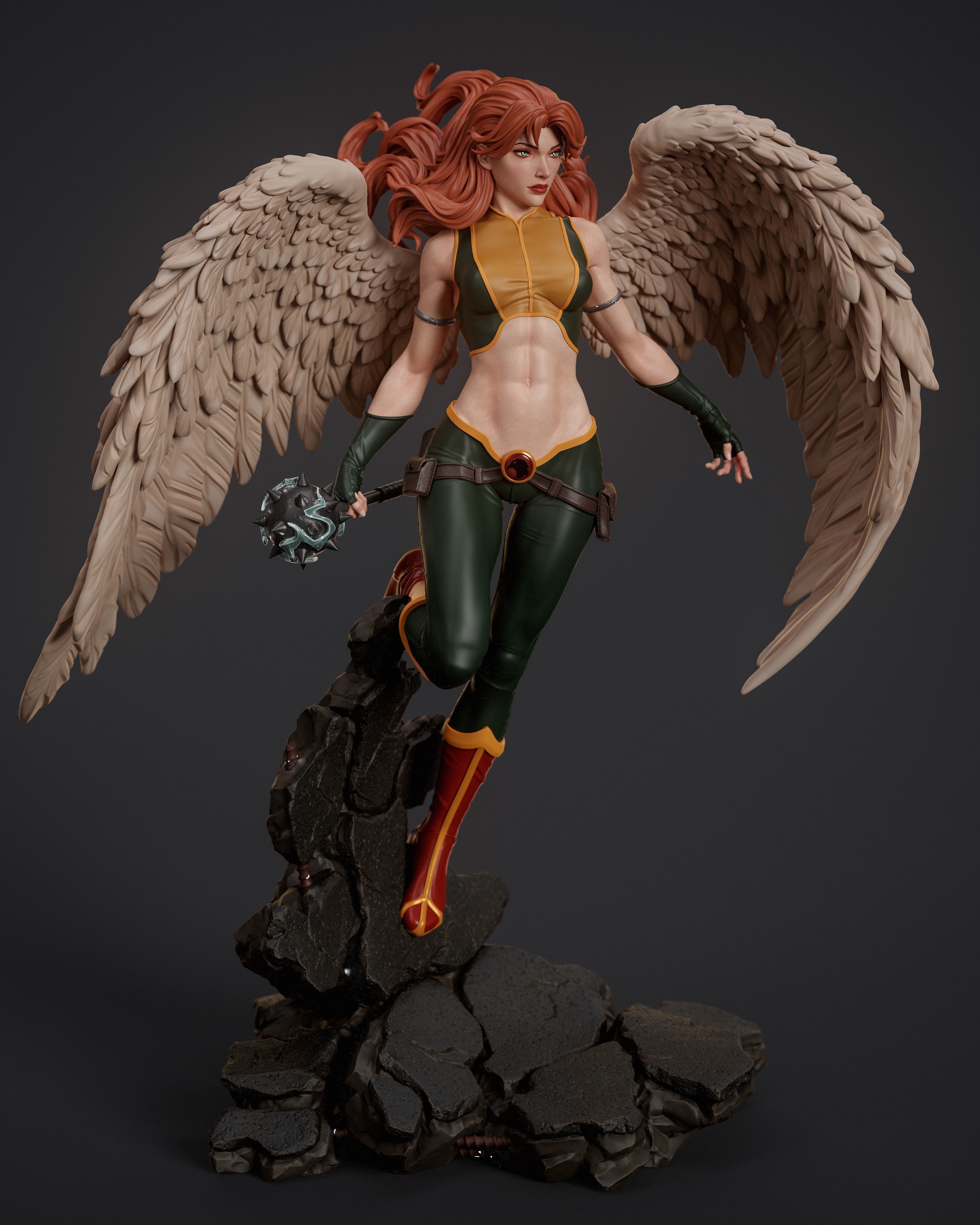 Hawkgirl 3D print model_8