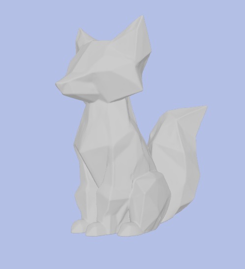 Low-Poly Fox Figurine 3D model_6