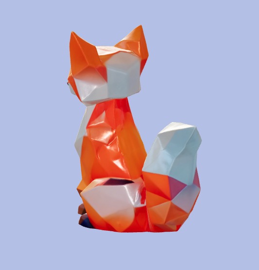 Low-Poly Fox Figurine 3D model_2