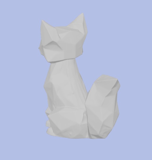 Low-Poly Fox Figurine 3D model_7