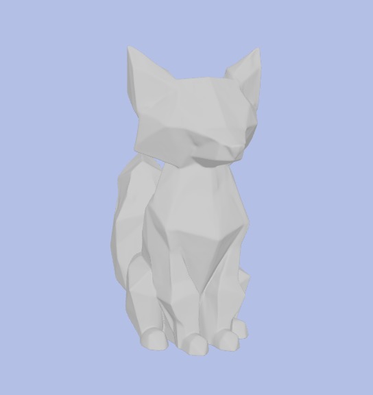 Low-Poly Fox Figurine 3D model_9