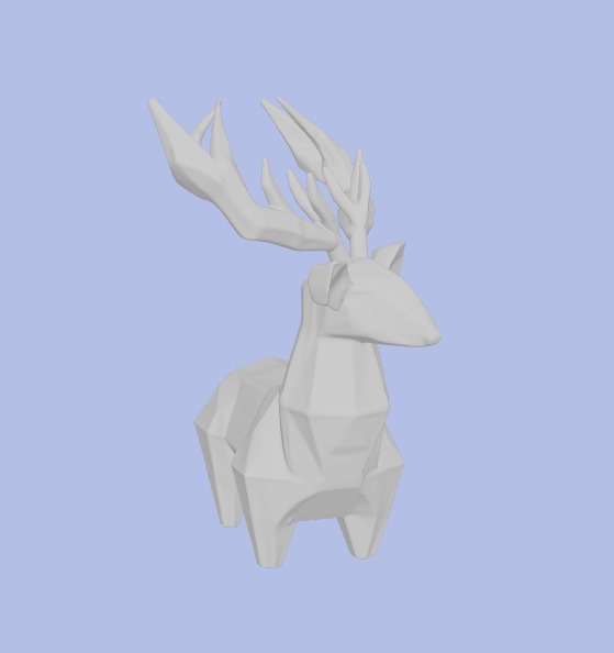 Low-Poly Deer Figurine 3D model_9