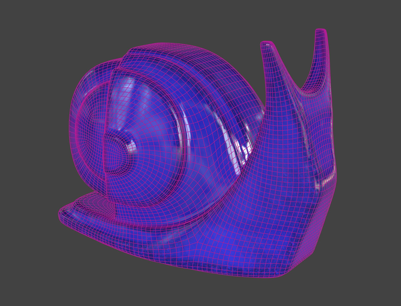 Cobalt Snail 3D model_9