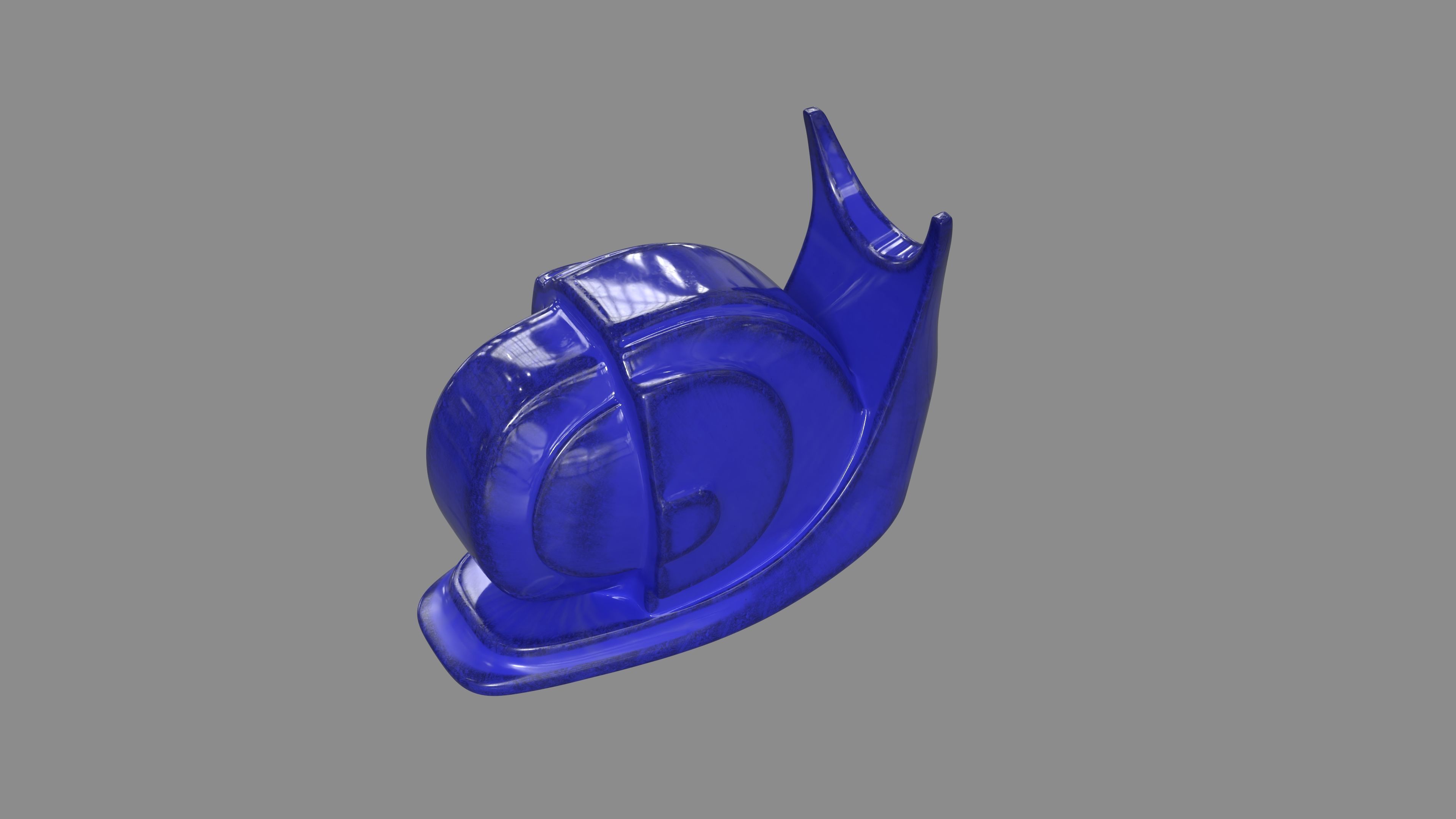 Cobalt Snail 3D model_2
