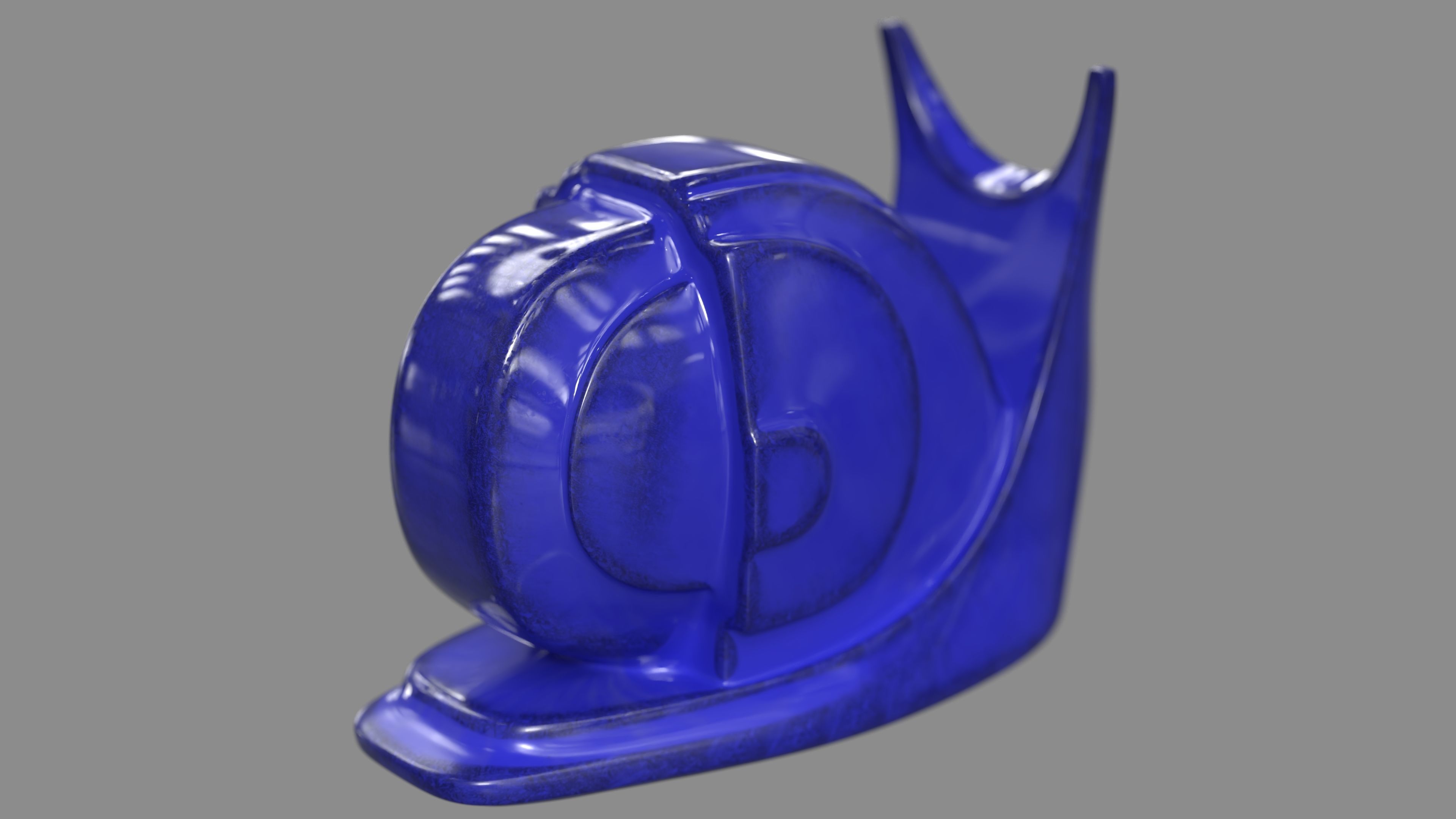 Cobalt Snail 3D model_7