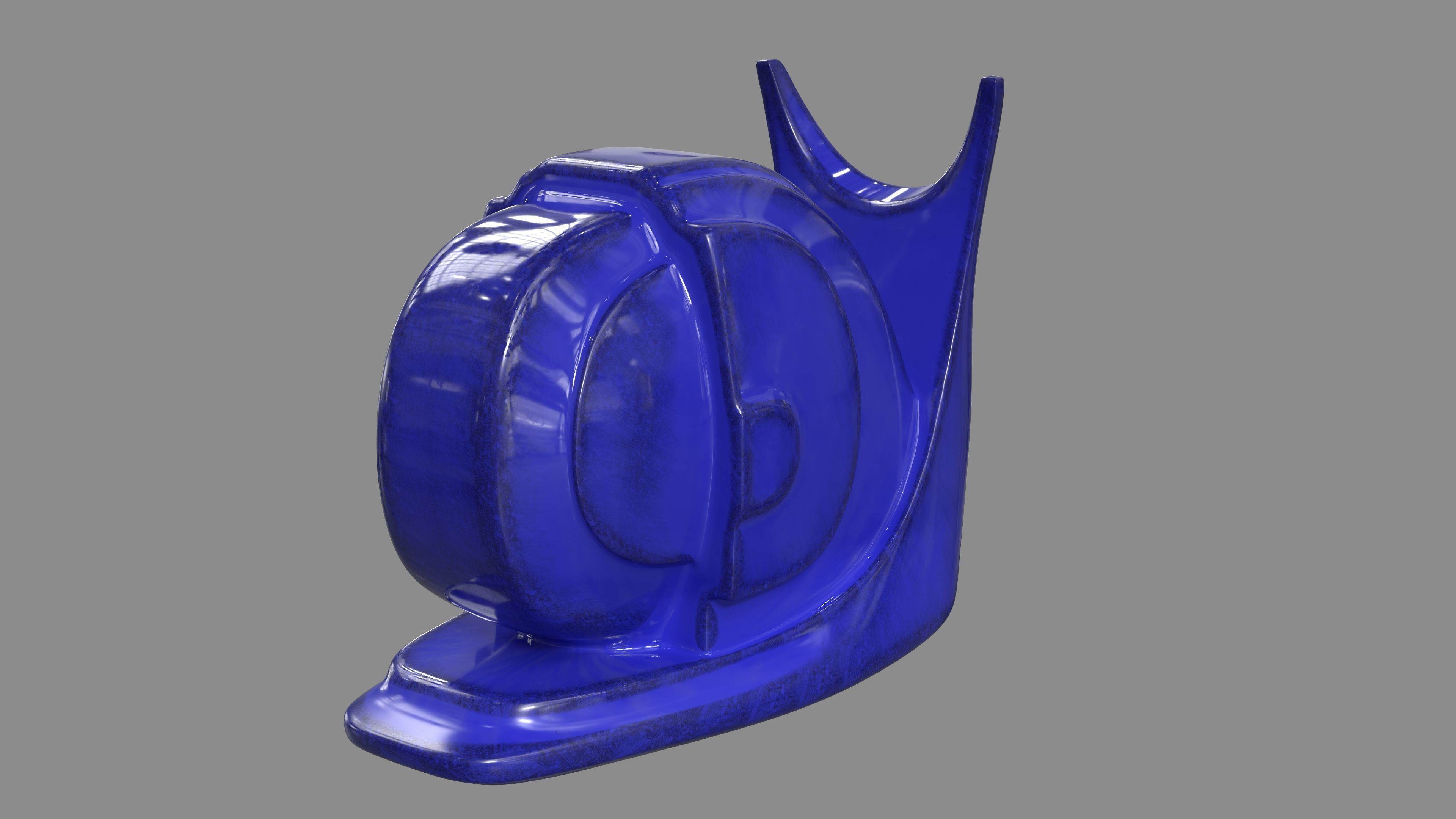 Cobalt Snail 3D model_3