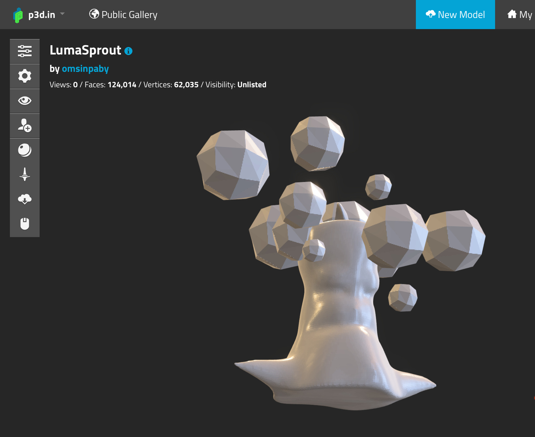 LumaSprout-Handcrafted Fantasy Tree Stylized Tree 3D Model Free low-poly 3D model_4
