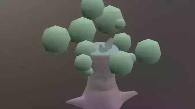 LumaSprout-Handcrafted Fantasy Tree Stylized Tree 3D Model