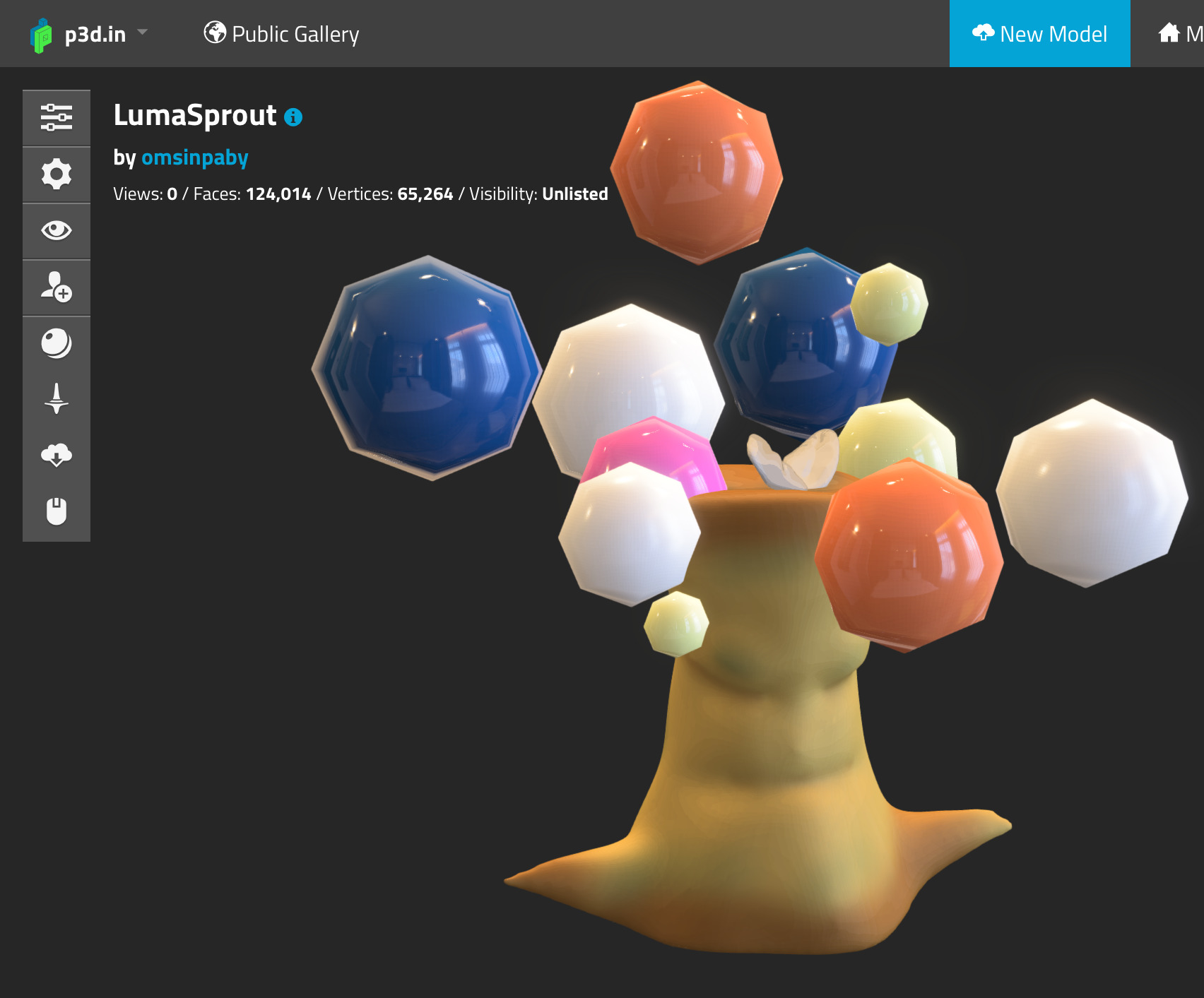 LumaSprout-Handcrafted Fantasy Tree Stylized Tree 3D Model Free low-poly 3D model_3