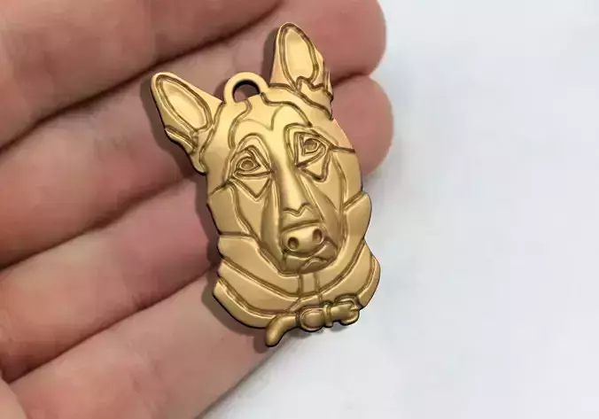 GERMAN DOG JEWELRY PENDANT M03 3D print model