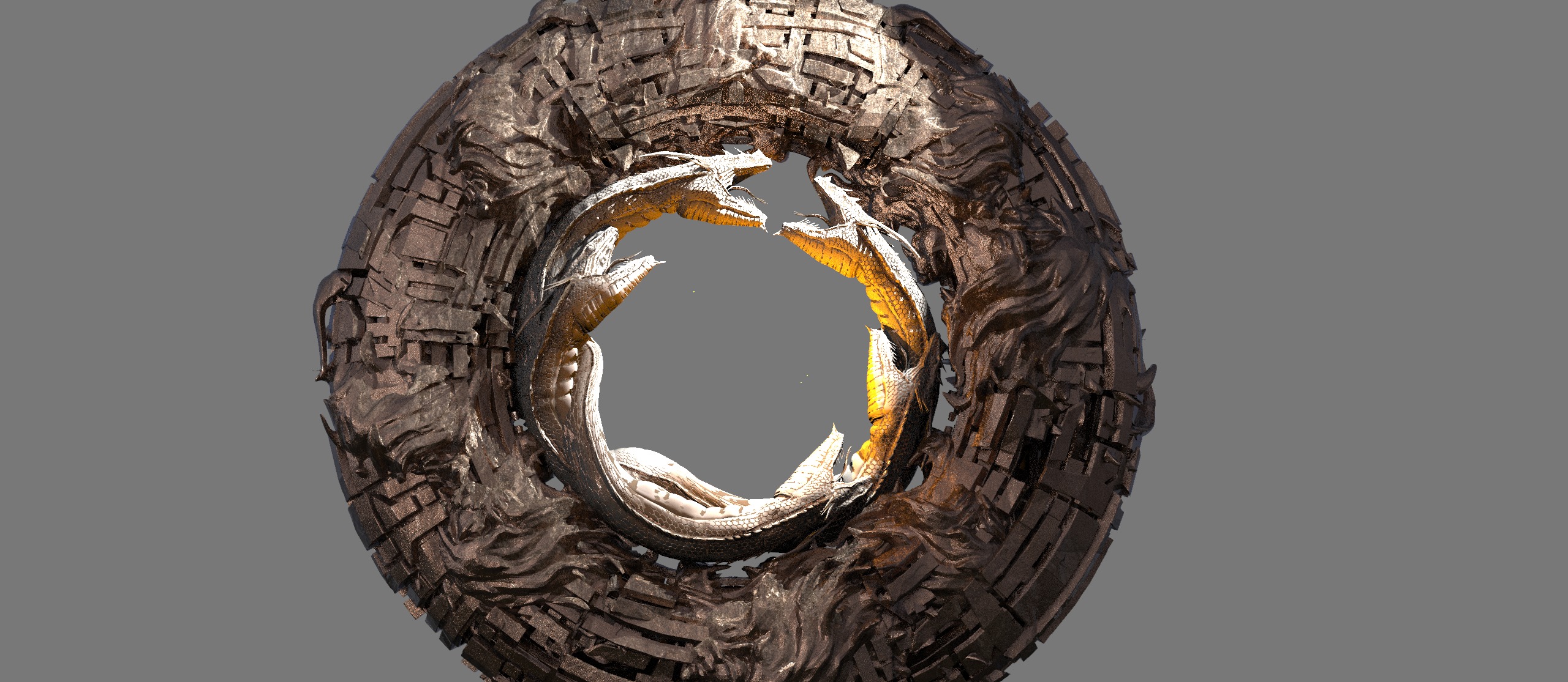 Snake arena Ring 1  3D model_1
