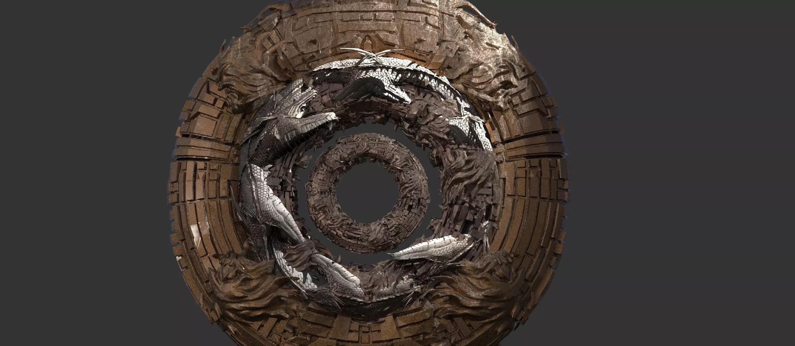 Dragon Snake Ring 9  3D model_0