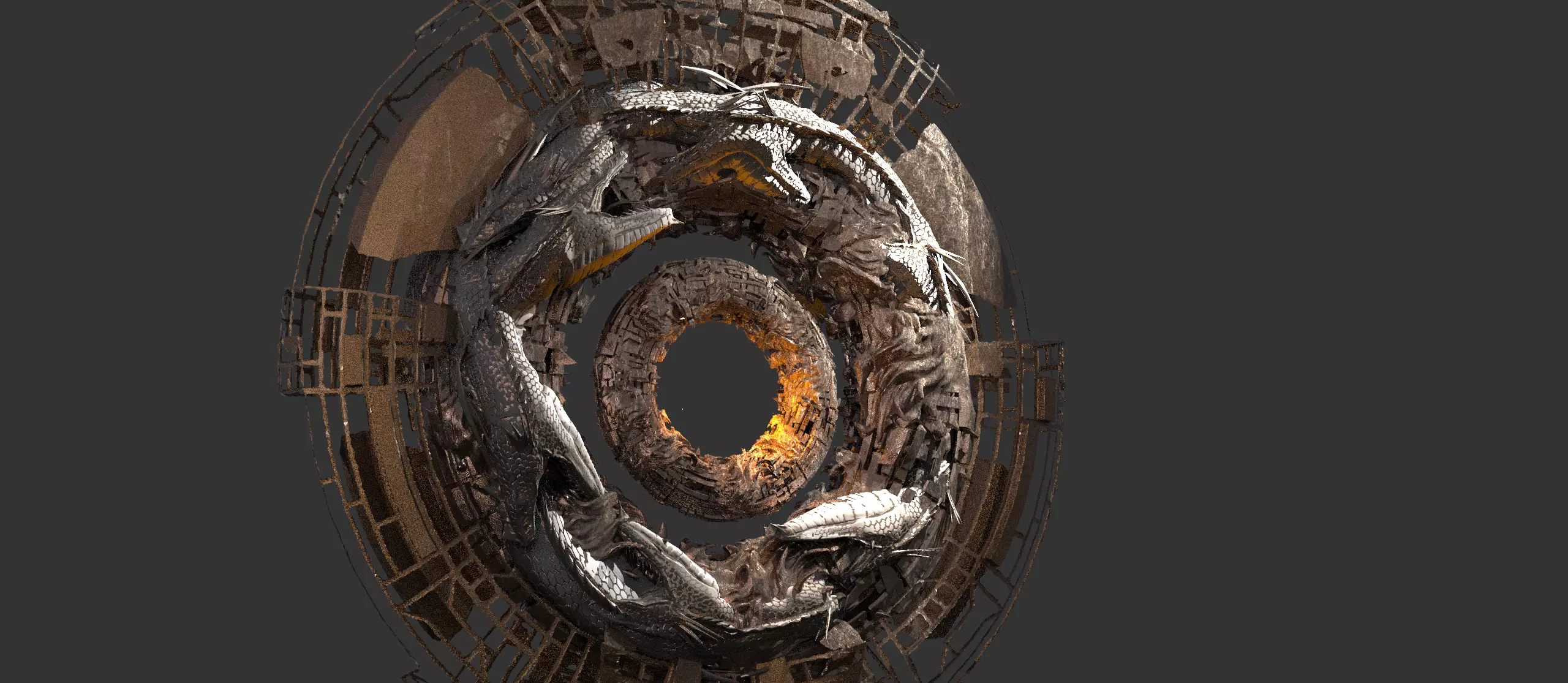 Sci fi Techno gate 1  3D model_0
