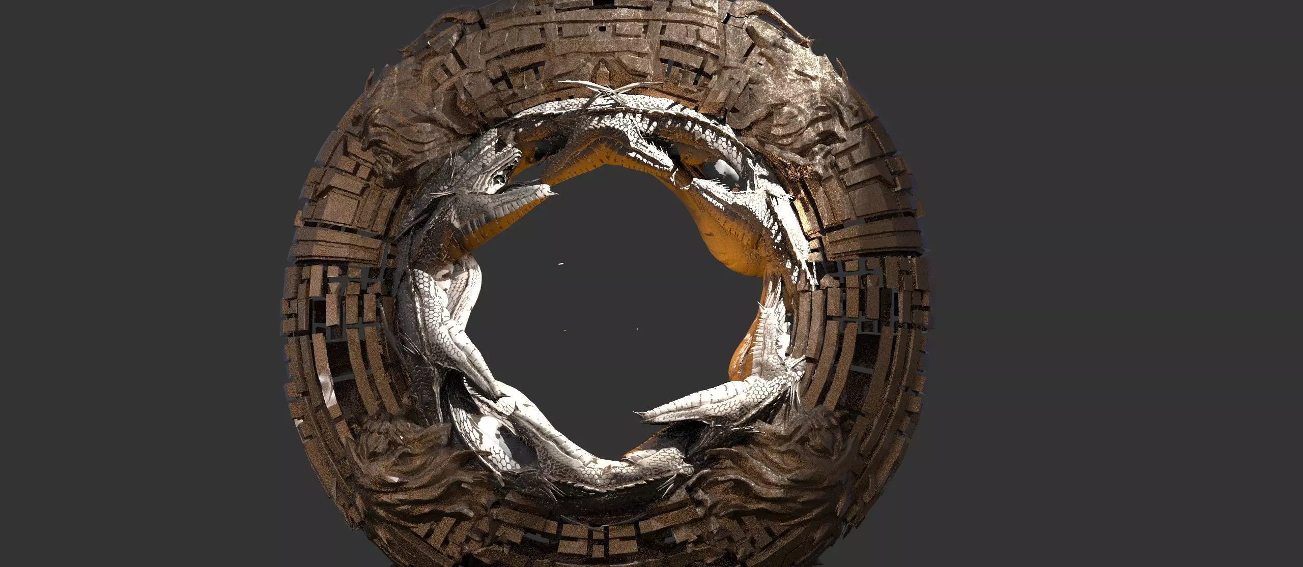 Sci fi Techno gate 2  3D model_0