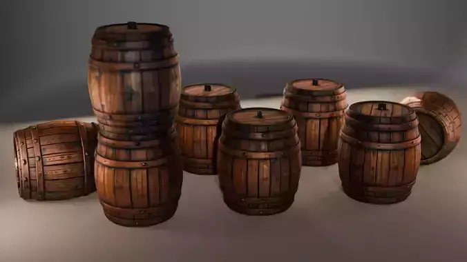 Wood Barrel Medieval