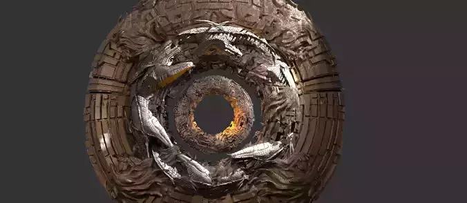 Dragon Snake wall mount design 