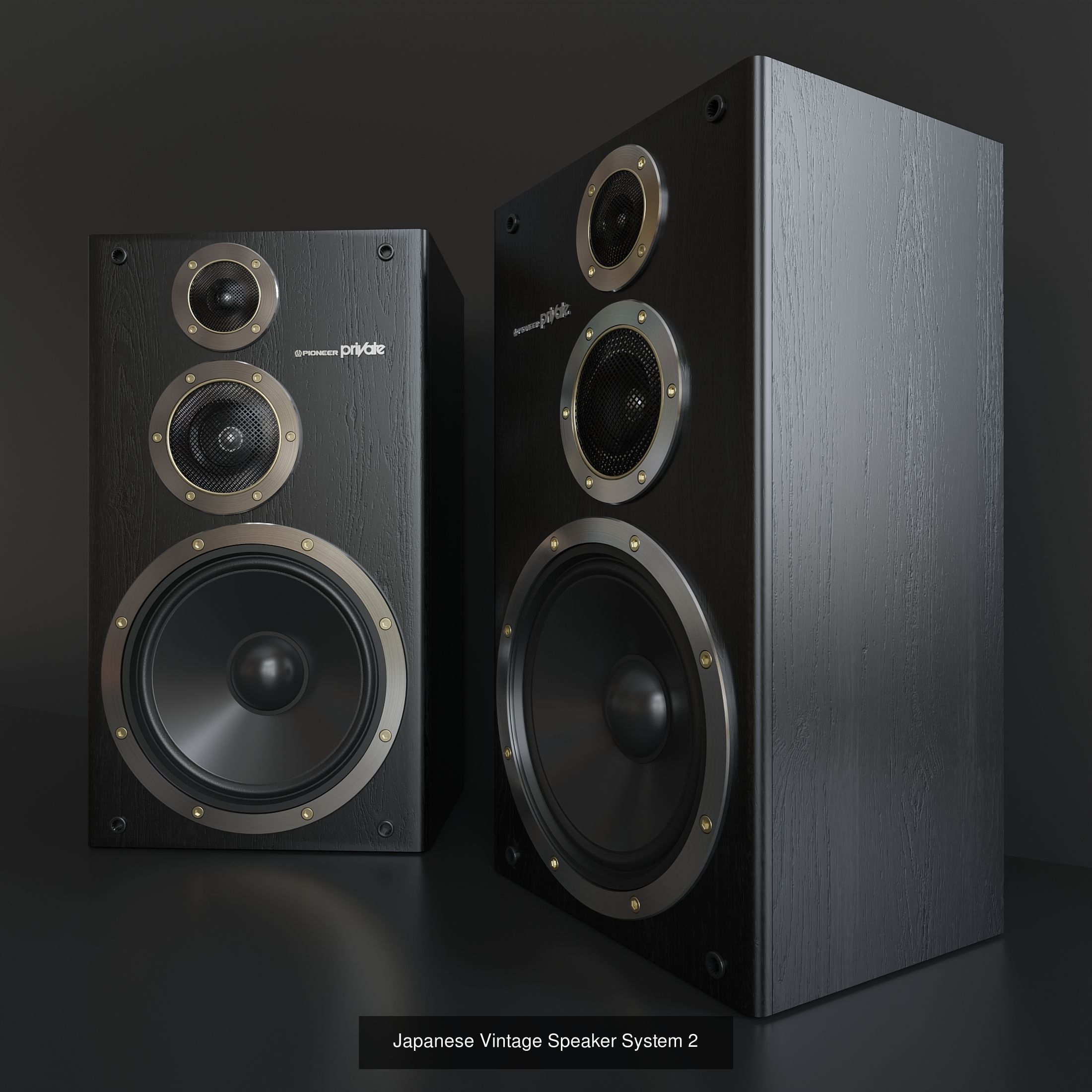 Hi-Fi Stereo Tower by Pioneer 3D Model Collection_7