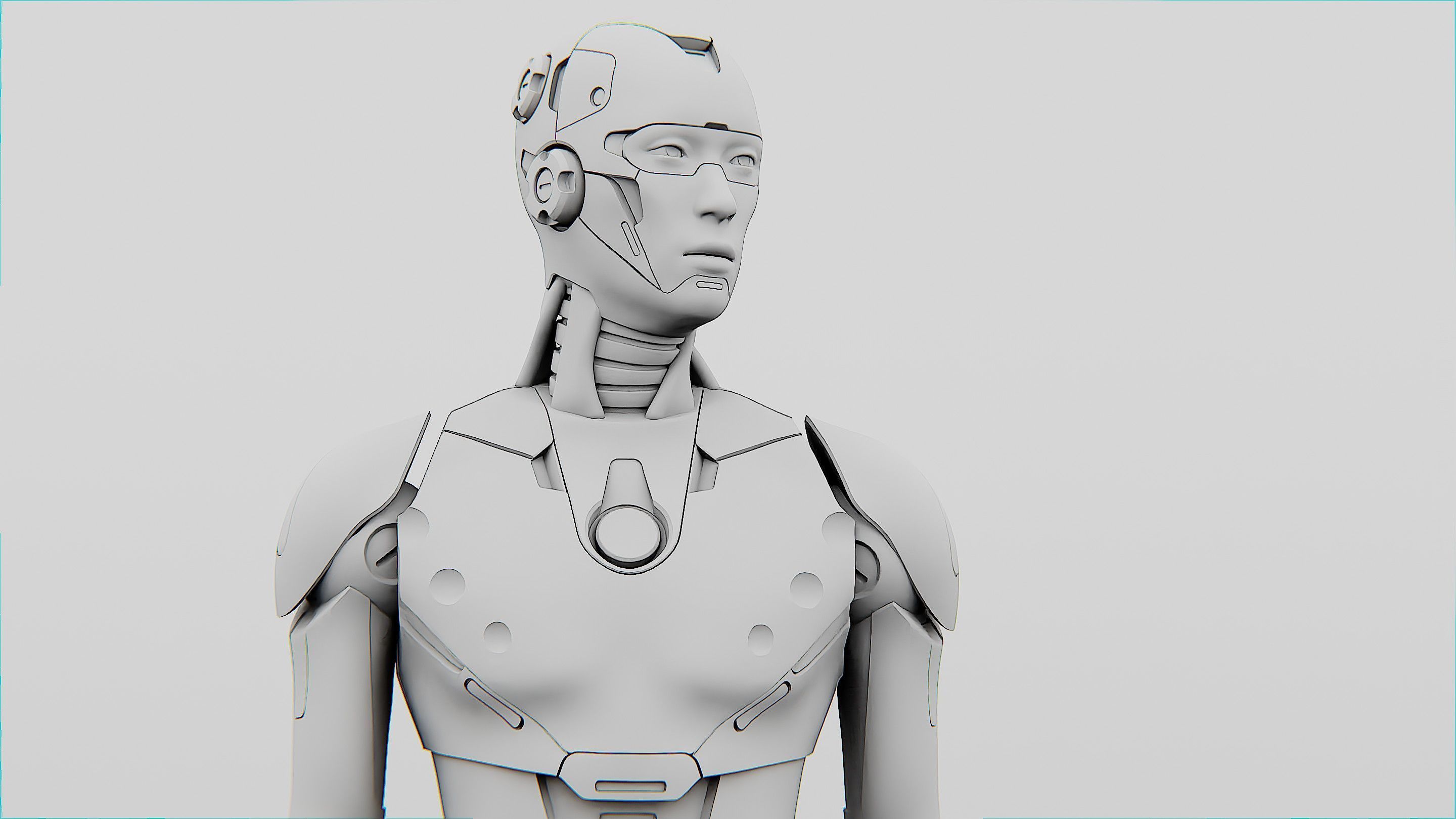 HUMANOID ORPHEUS-B  Rigged for Unreal Engine - Unity - MIXAMO 3D model_34