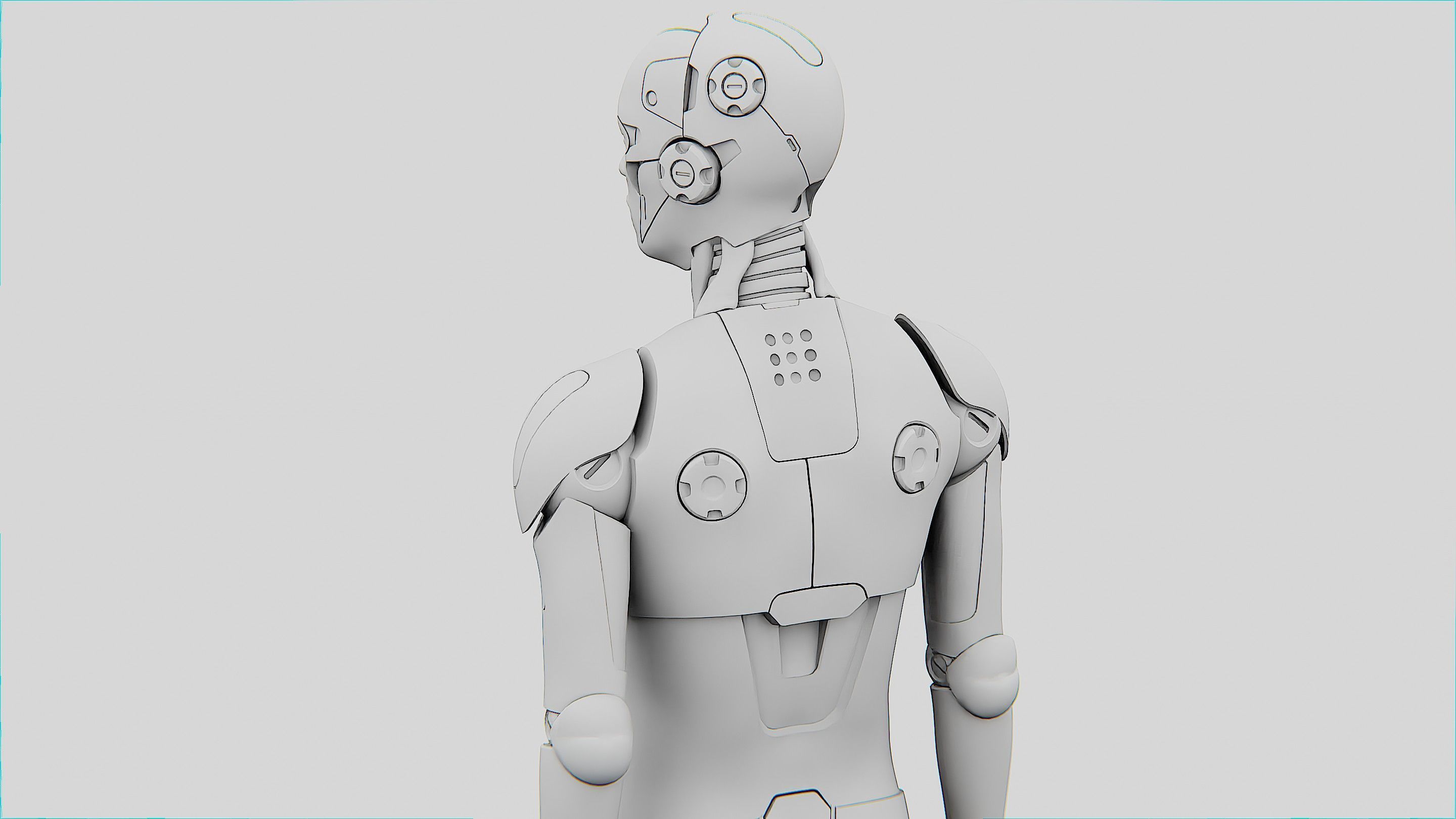 HUMANOID ORPHEUS-B  Rigged for Unreal Engine - Unity - MIXAMO 3D model_35