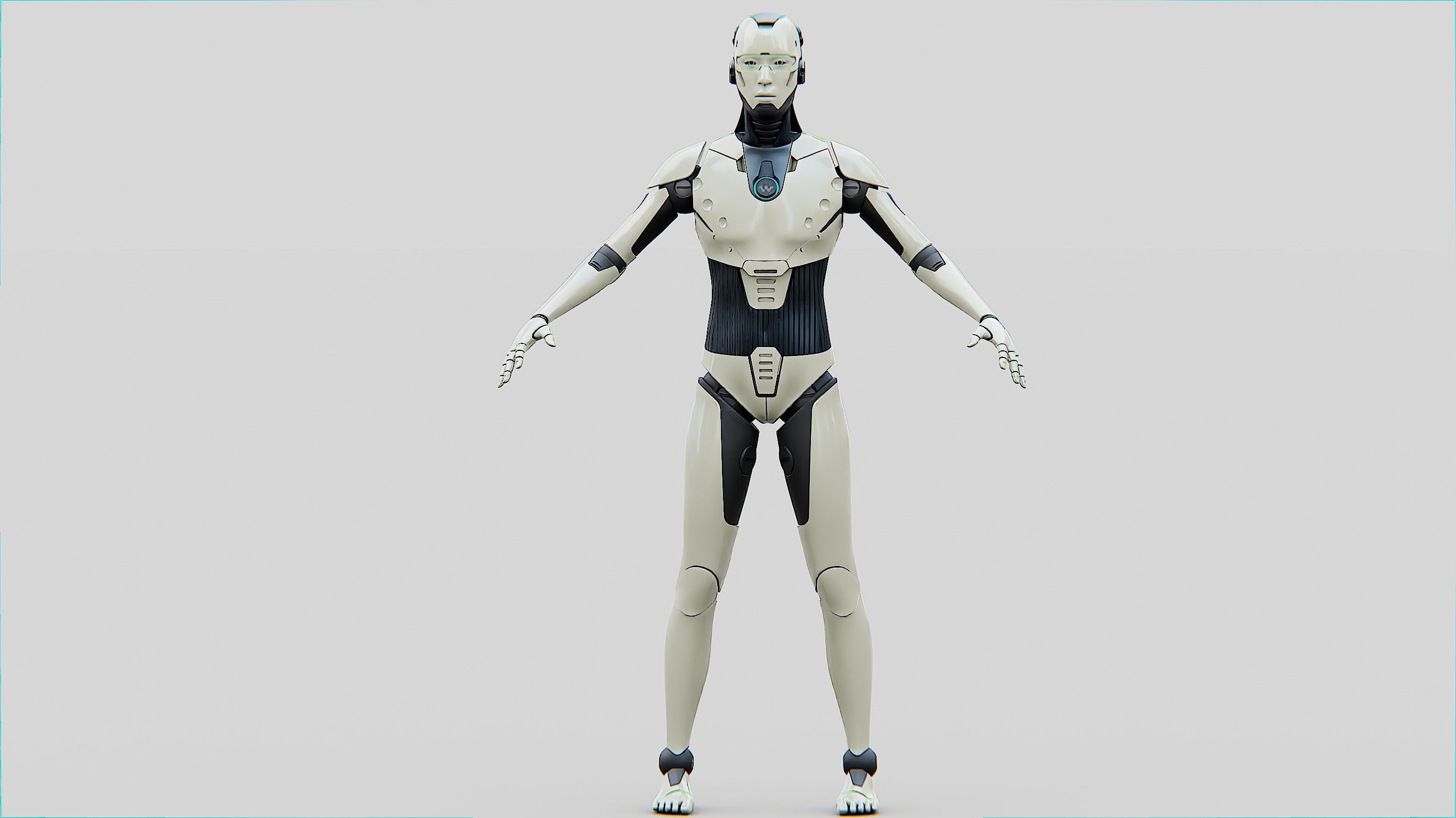 HUMANOID ORPHEUS-B  Rigged for Unreal Engine - Unity - MIXAMO 3D model_30