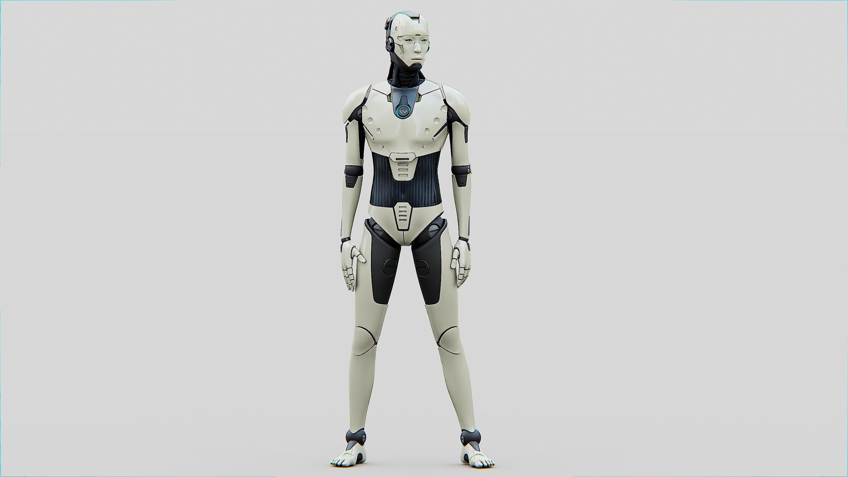 HUMANOID ORPHEUS-B  Rigged for Unreal Engine - Unity - MIXAMO 3D model_4