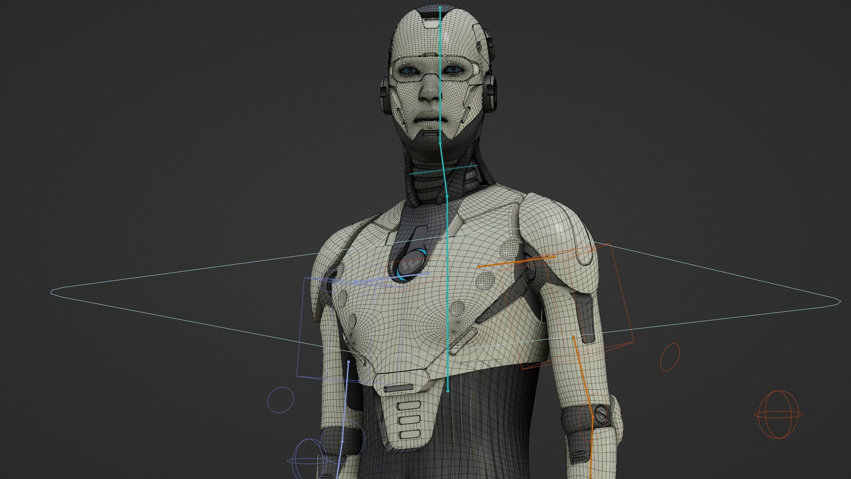 HUMANOID ORPHEUS-B  Rigged for Unreal Engine - Unity - MIXAMO 3D model_39