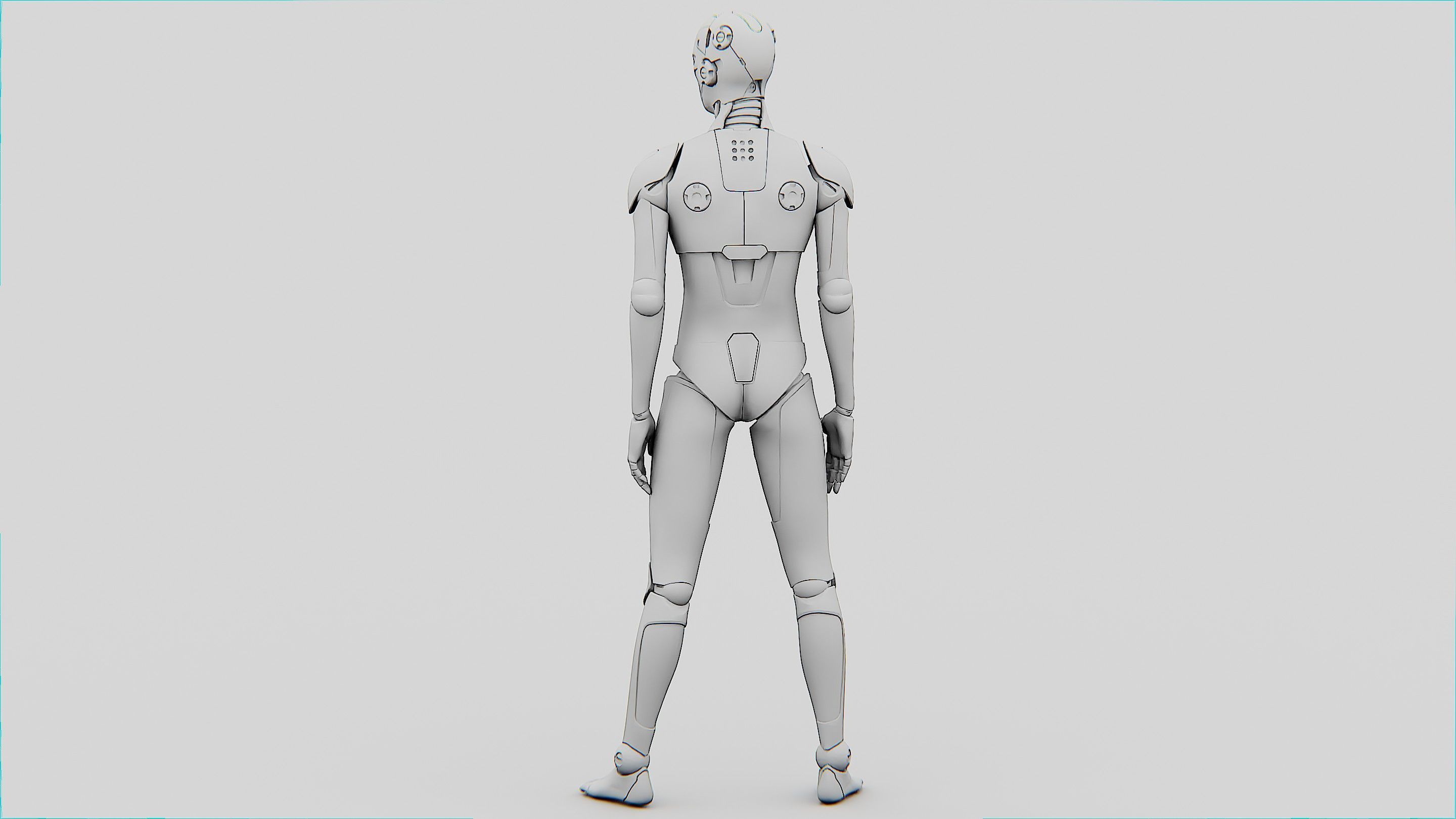 HUMANOID ORPHEUS-B  Rigged for Unreal Engine - Unity - MIXAMO 3D model_33