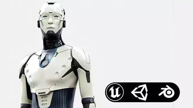 HUMANOID ORPHEUS-B  Rigged for Unreal Engine - Unity - MIXAMO 3D model