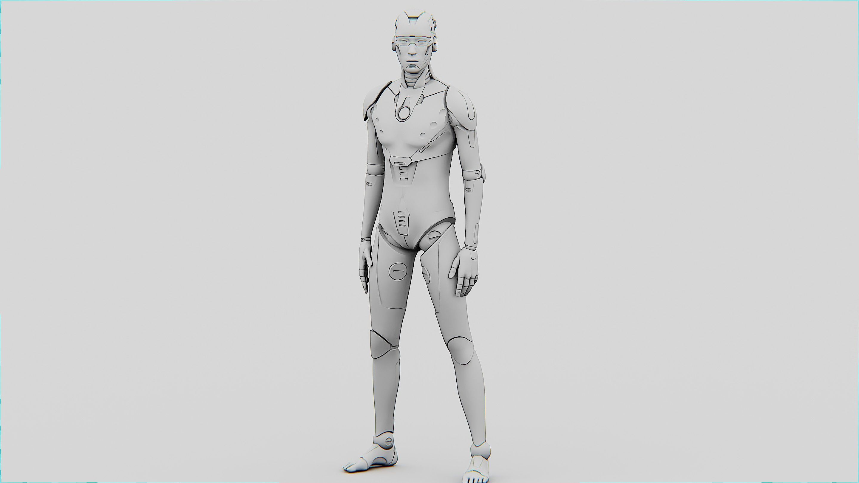 HUMANOID ORPHEUS-B  Rigged for Unreal Engine - Unity - MIXAMO 3D model_32