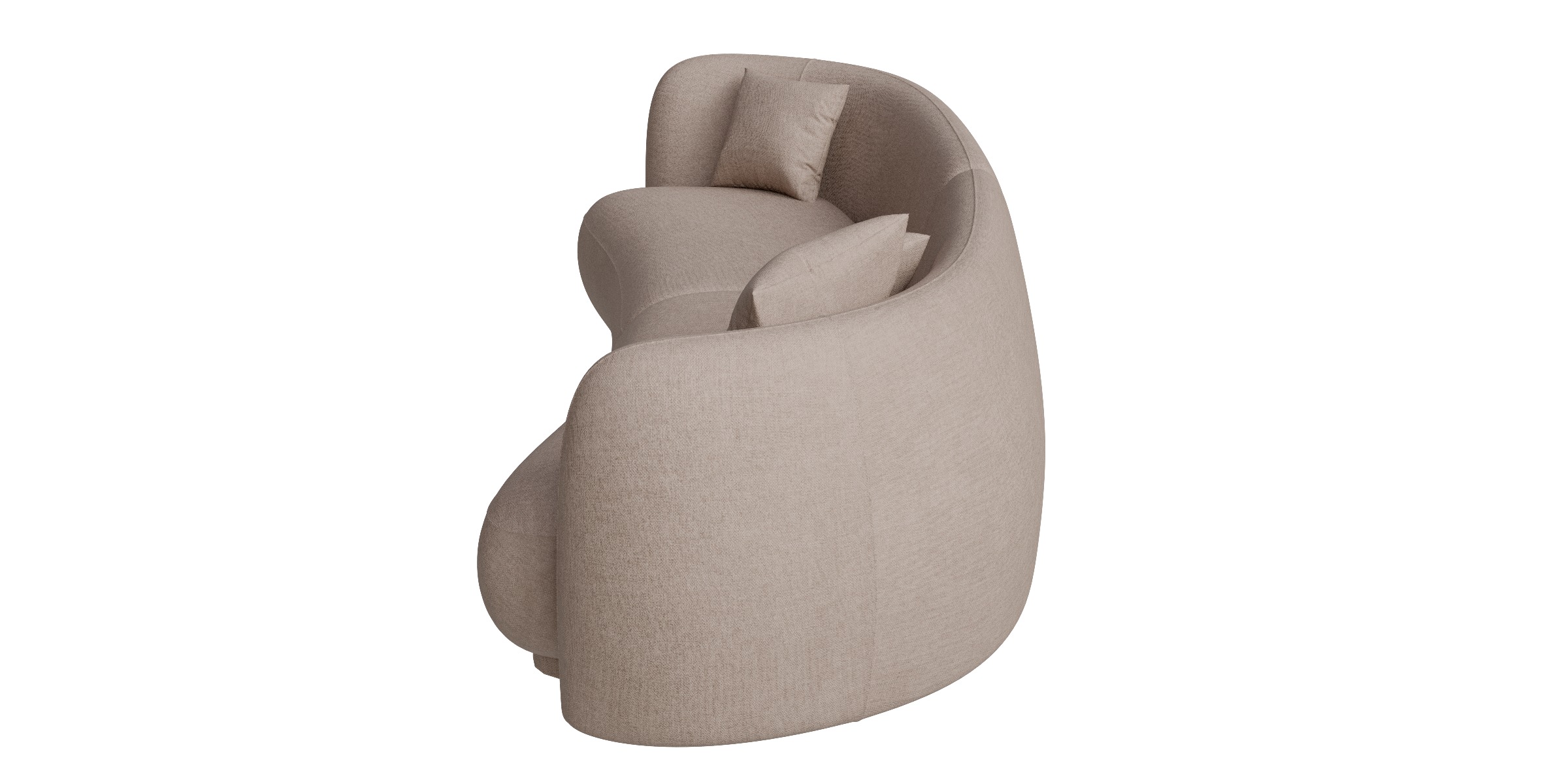 4 Seats Curved Sofa 3D model_11