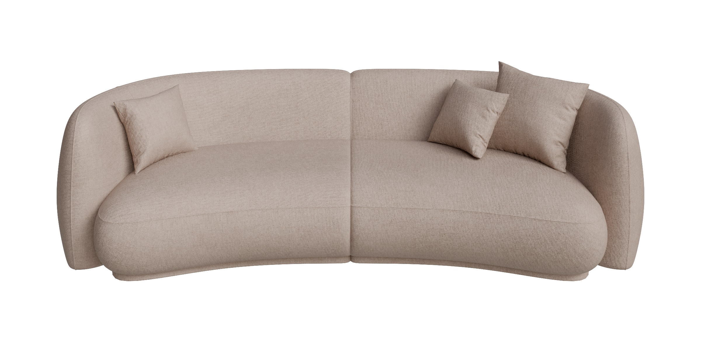 4 Seats Curved Sofa 3D model_8