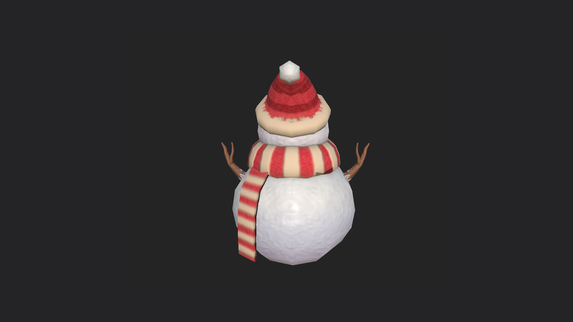 SnowMan 3D Model 001 Low-poly 3D model_4