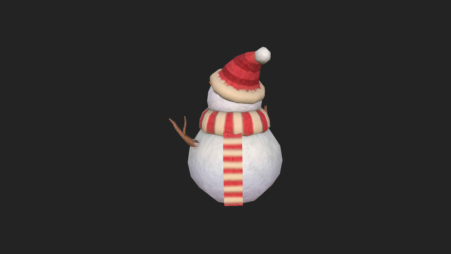 SnowMan 3D Model 001 Low-poly 3D model_3