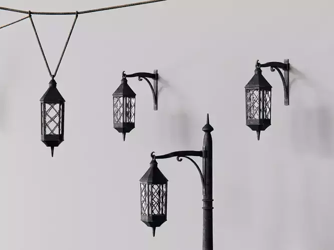 fancy old lanterns - asset pack