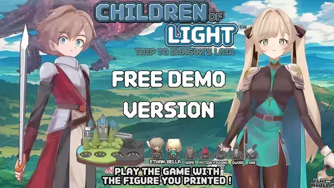DEMO CHILDREN OF LIGHT- TRIP TO DRAGONS LAIR - GAME AND MODELS