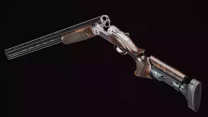 Beretta DT11 with TSK Stock Low-poly 3D model