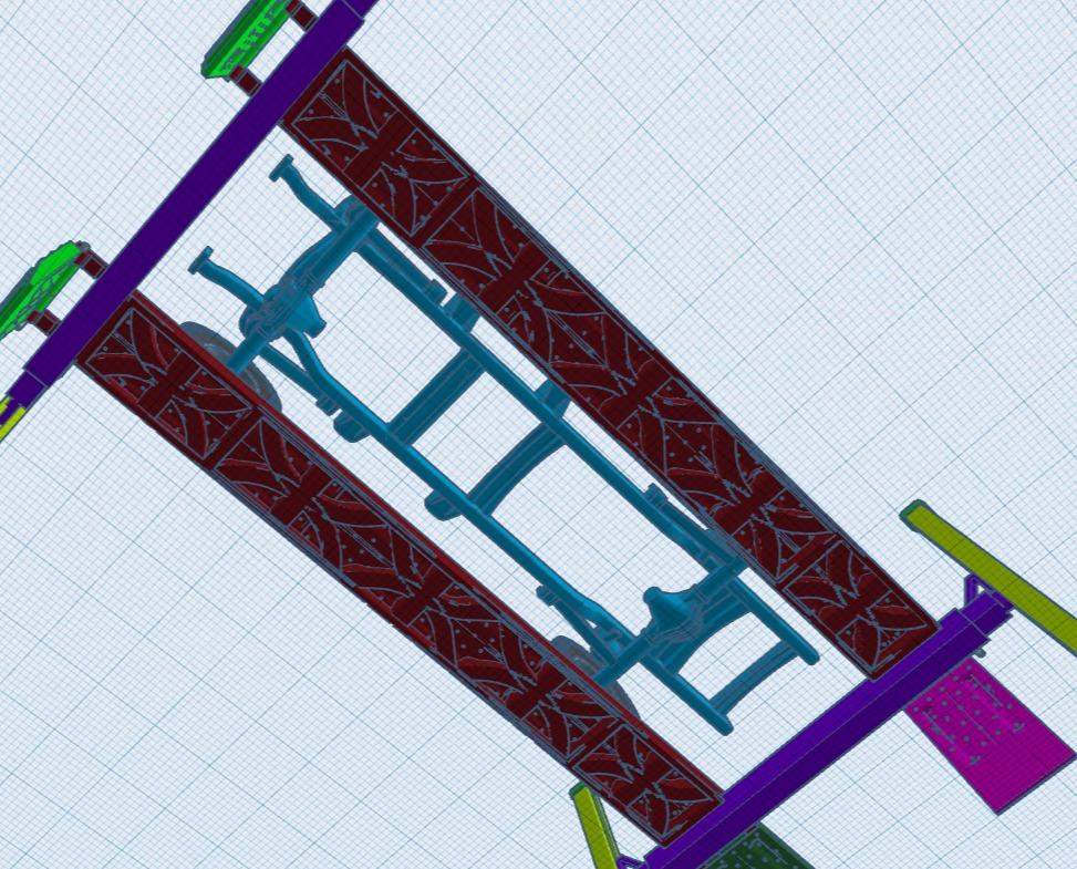 4 post car or truck lift 3D print model_3