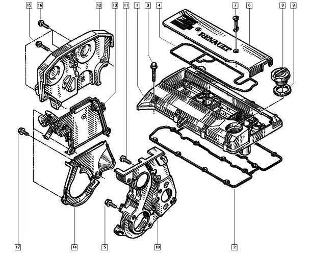  F7R engine Renault OE cylinder head Renault Megane 3D print model
