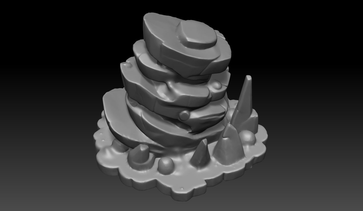 15 Tabletop Game Rock  - 250102 3D print model_16