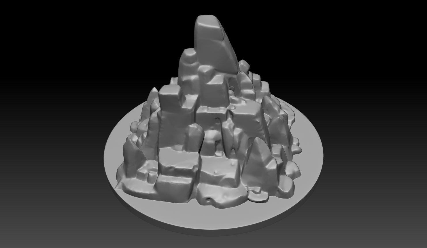 15 Tabletop Game Rock  - 250102 3D print model_17