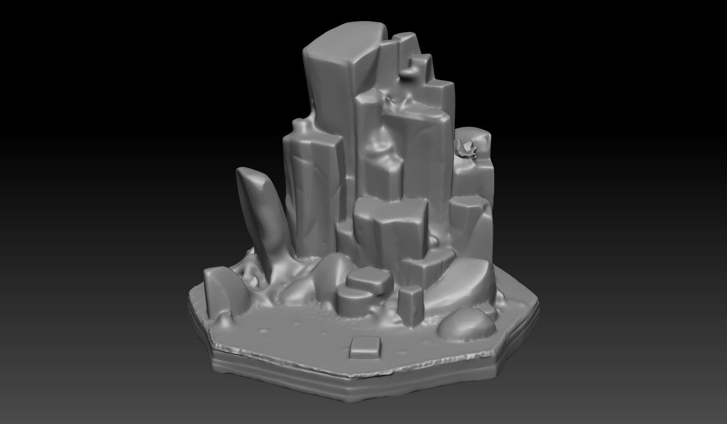 15 Tabletop Game Rock  - 250102 3D print model_10