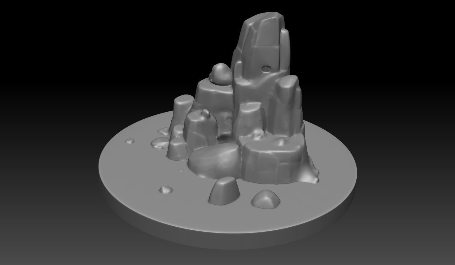15 Tabletop Game Rock  - 250102 3D print model_7