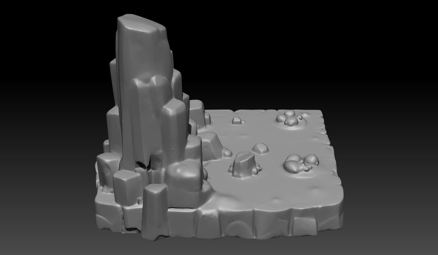 15 Tabletop Game Rock  - 250102 3D print model_11