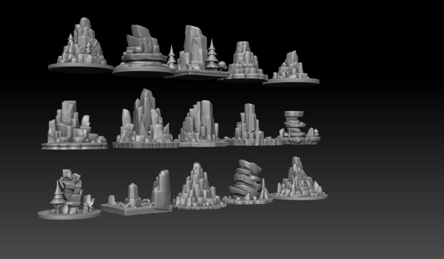 15 Tabletop Game Rock  - 250102 3D print model_2