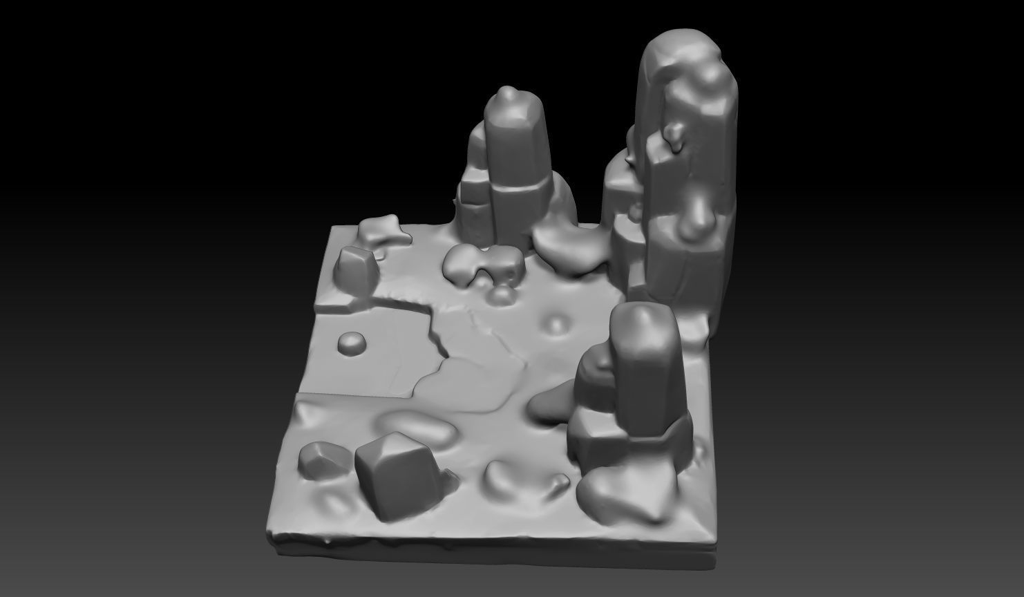 15 Tabletop Game Rock  - 250102 3D print model_14