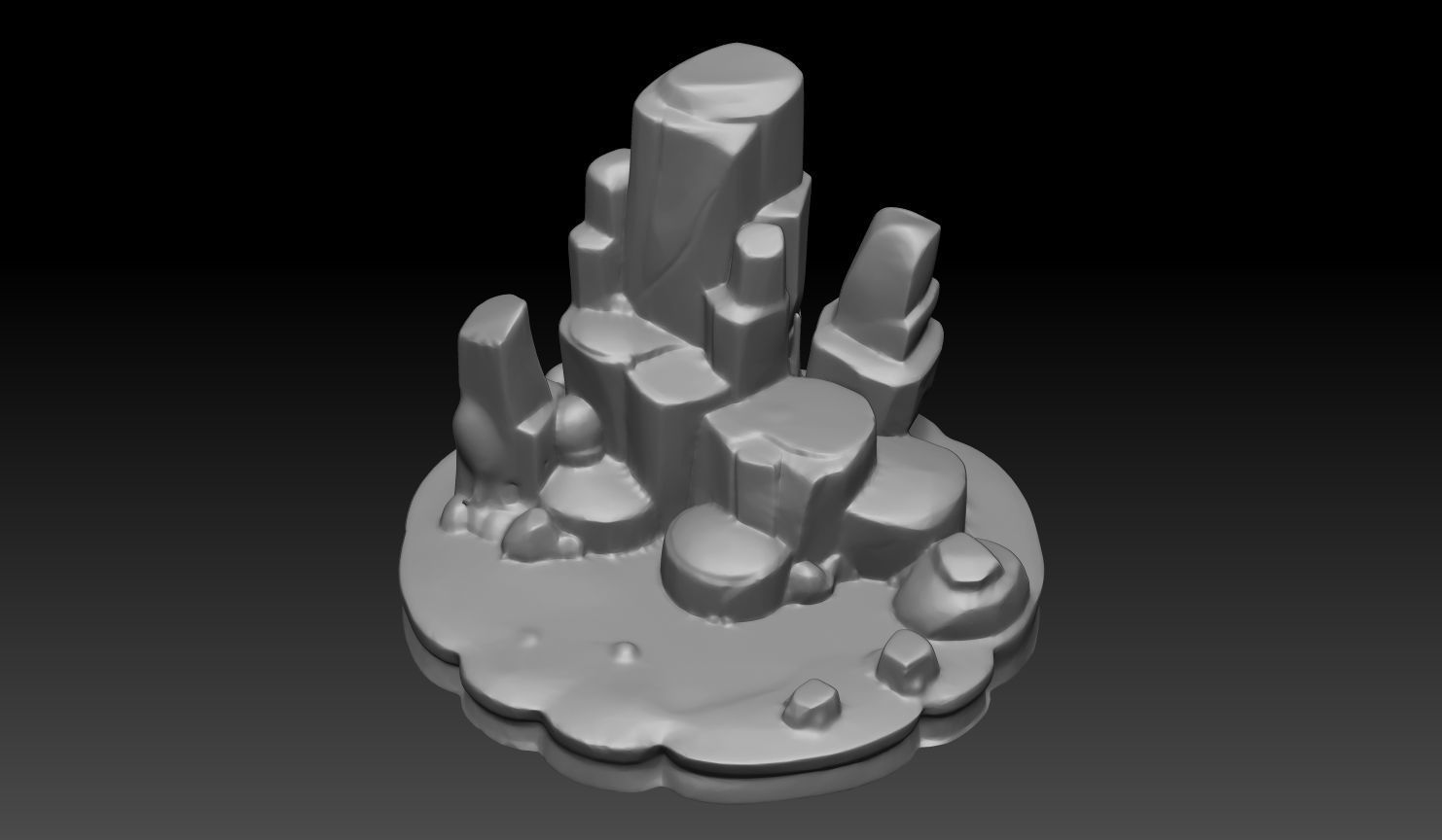 15 Tabletop Game Rock  - 250102 3D print model_8
