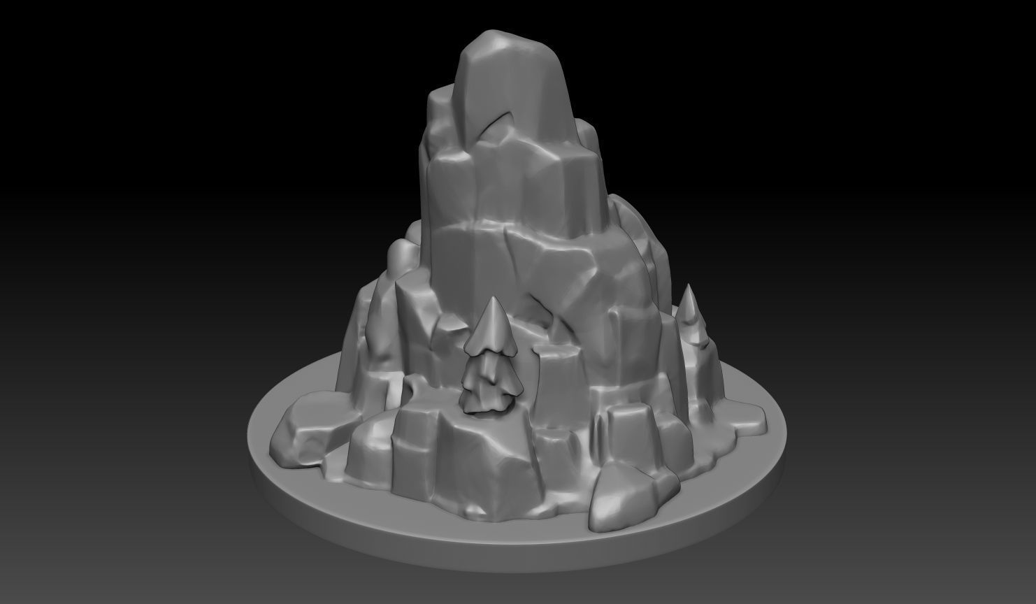 15 Tabletop Game Rock  - 250102 3D print model_3